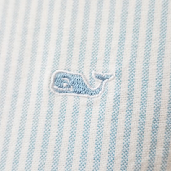 Vineyard Vines Preppy Blue Striped Button Up Shirt - Picture 2 of 5